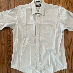 Geoffrey Beene Blue Casual Button Down Shirt